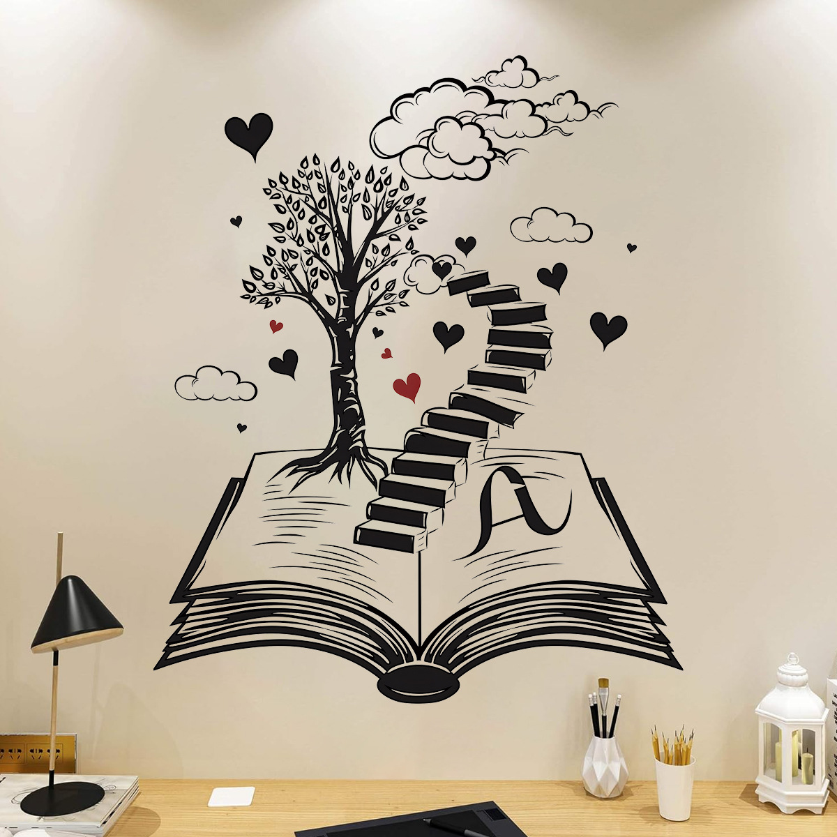 Home Office Wallpaper - Autocollants muraux pour salon, chambre à