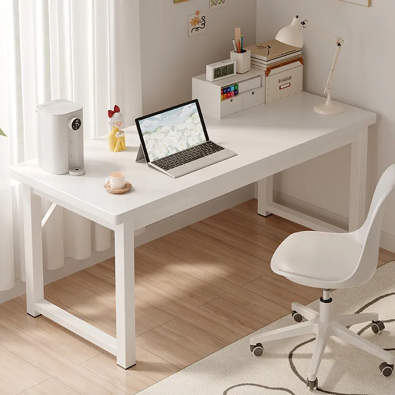 Home Office Work Table - Bureau d'ordinateur rectangulaire simple et compact,