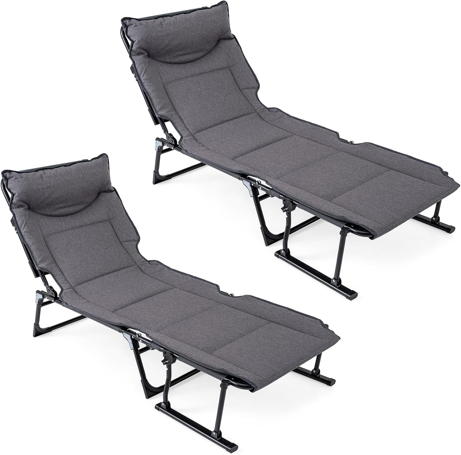 Home Office Head - Ensemble de 2 chaises longues pliantes
