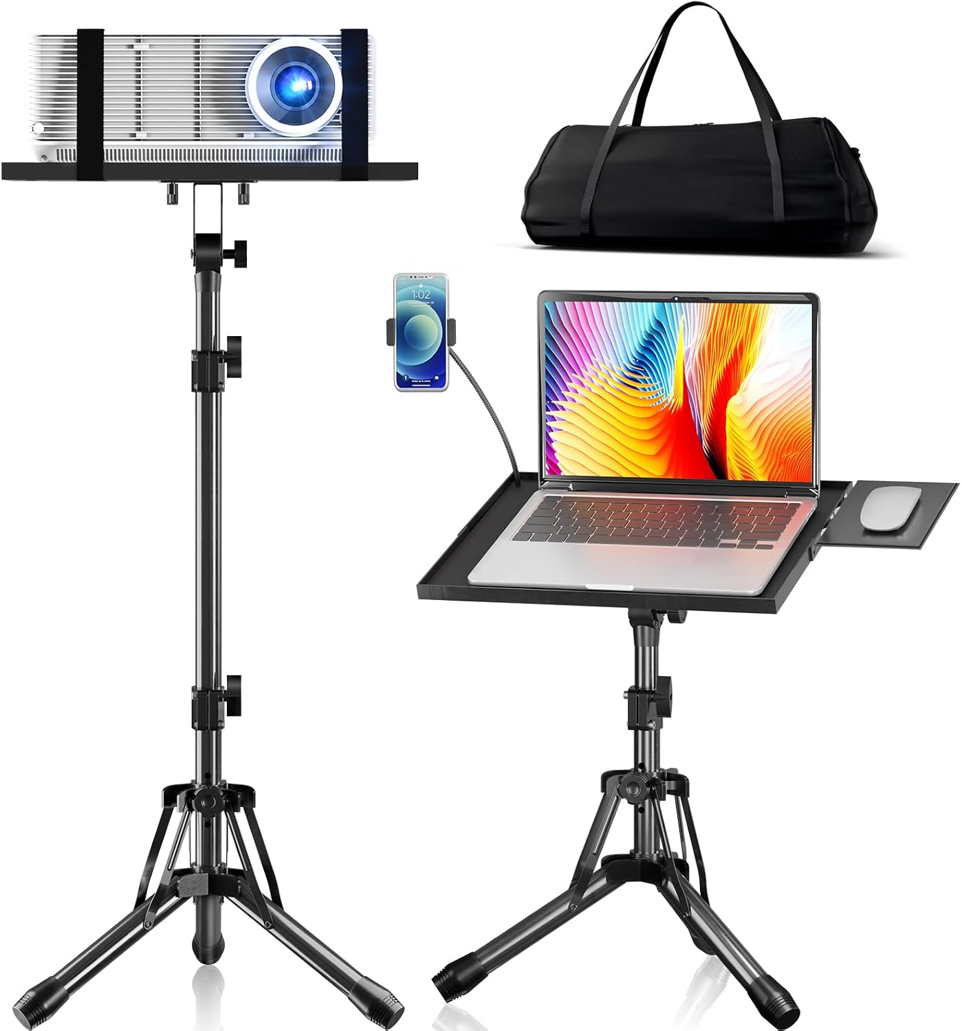 Laptop Stand Foldable - Support de projecteur réglable 20-61 pouces,