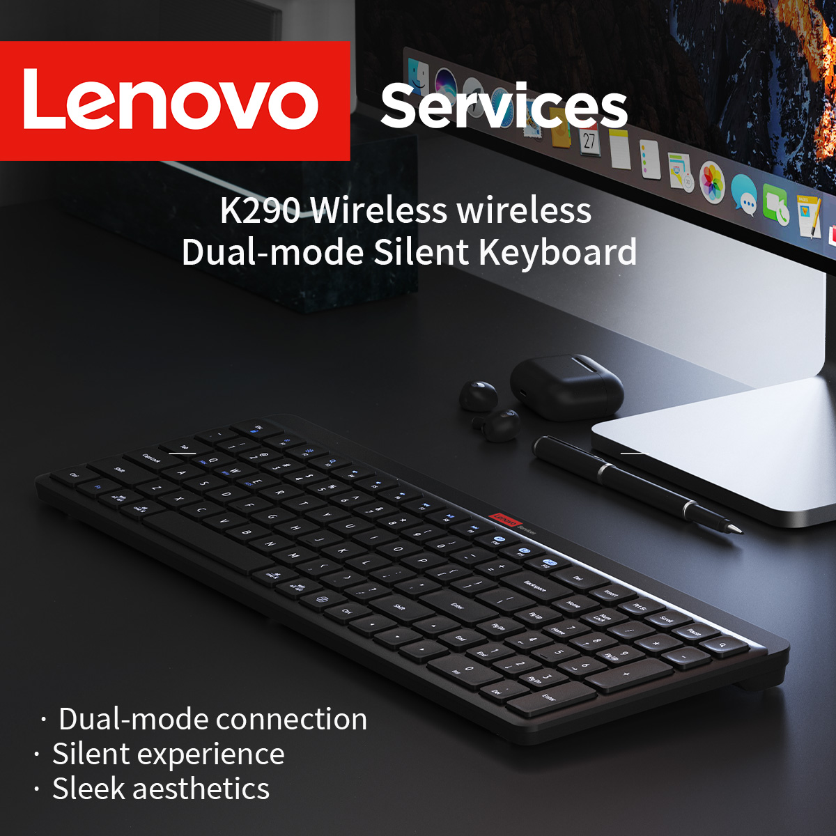 Home Office Uk Number - Clavier sans fil Lenovo à double