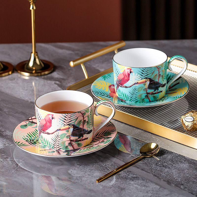 Home Office British - Tasse à café en porcelaine, animaux
