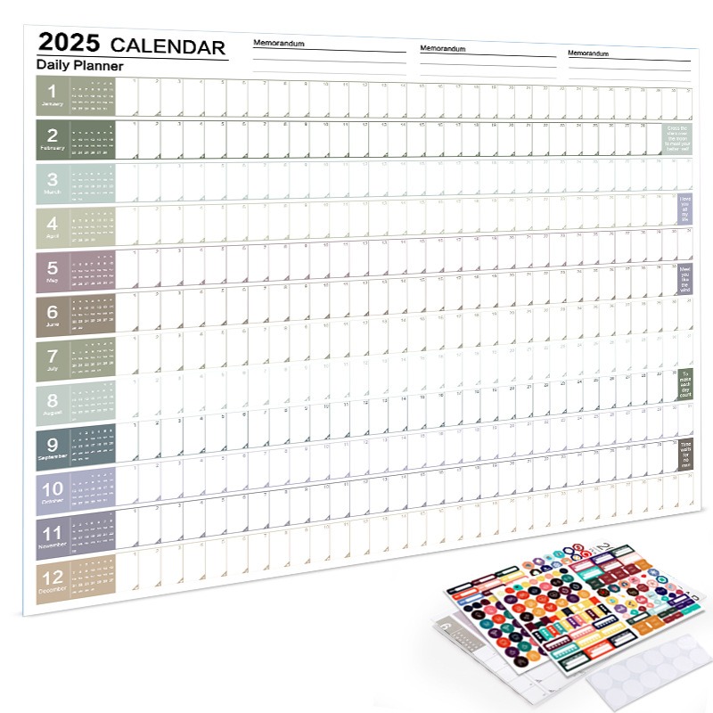 Home Office Wallpaper - Calendrier mural 2026 2025, année complète,