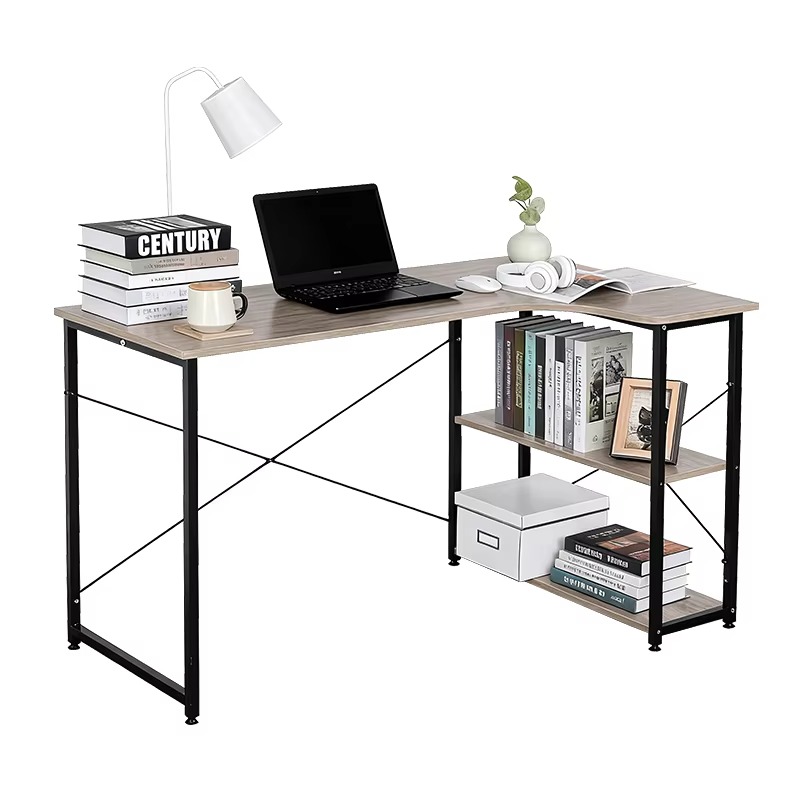 Home Office Bookshelves - Bureau d'angle en forme de L