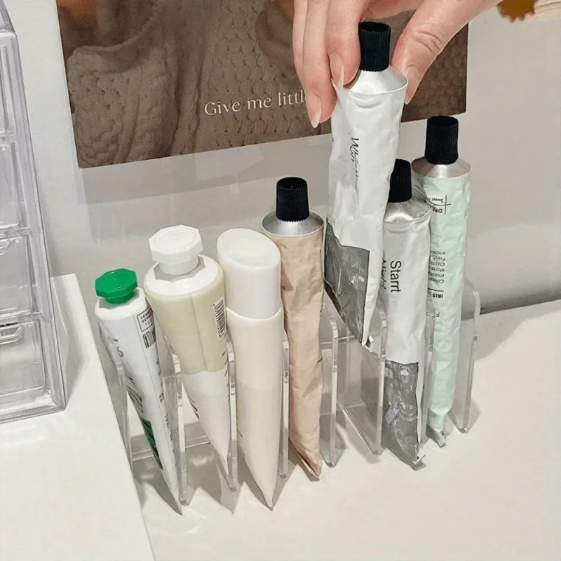Home Office Work Table - Organisateur de cosmétiques en plastique Transparent