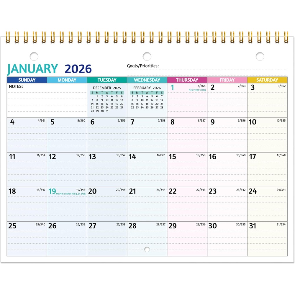 Home Office Wallpaper - Calendrier mural 2026 avec papier épais
