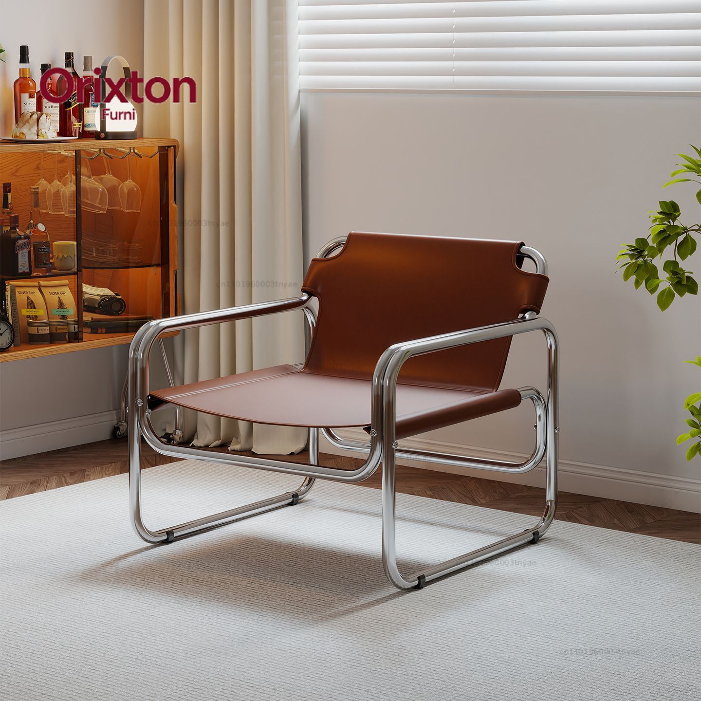 Home Office Guest Room - Fauteuil d'appoint moderne en cuir avec