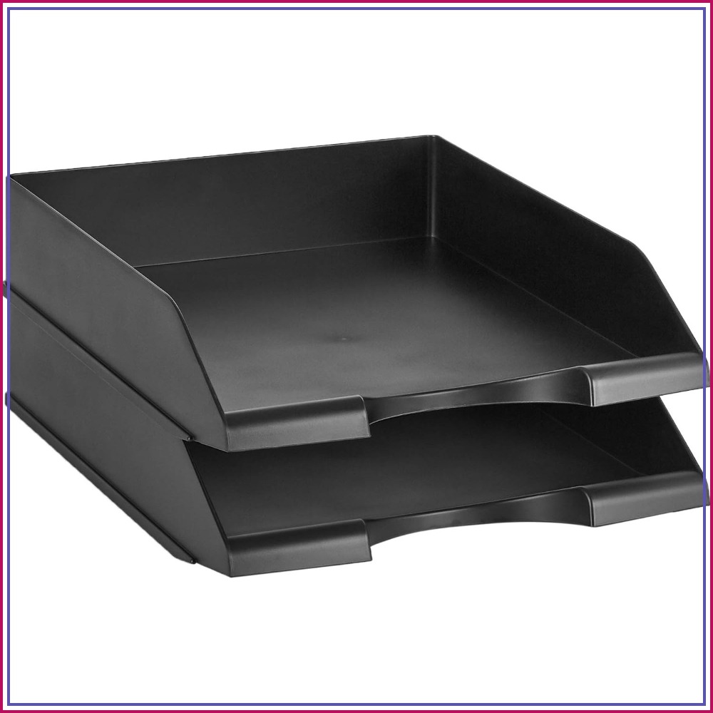 Letter Tray Desk - Organisateur de bureau empilable, lot de
