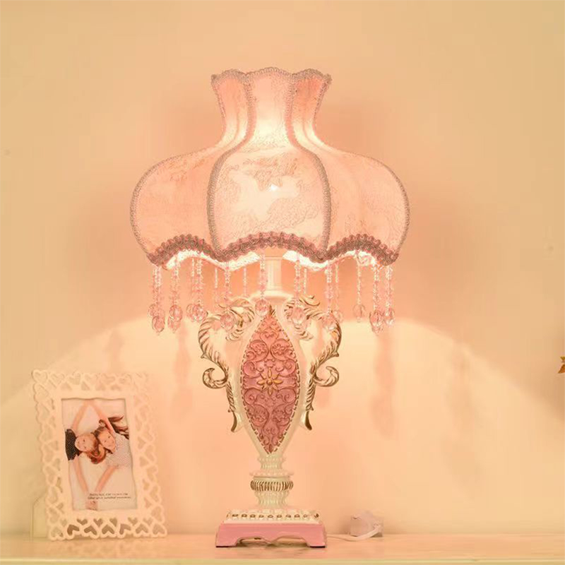 Desk Lamp Led - Lampe de table rose européenne, luxueuse,