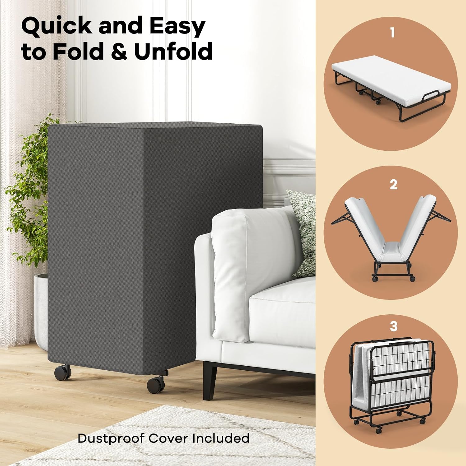 Lit pliant de 75 pouces avec m - Home Office Guest Room avis et prix