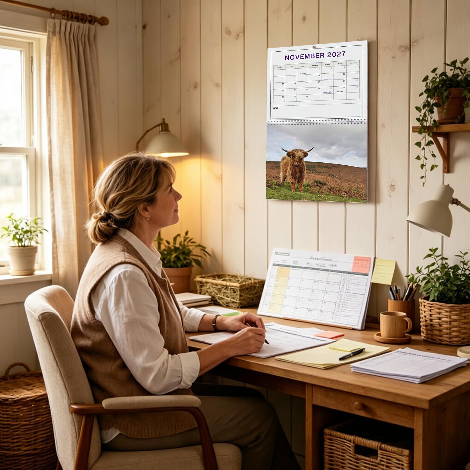 Calendrier mural 2027 avec vac - Home Office Wallpaper avis et prix