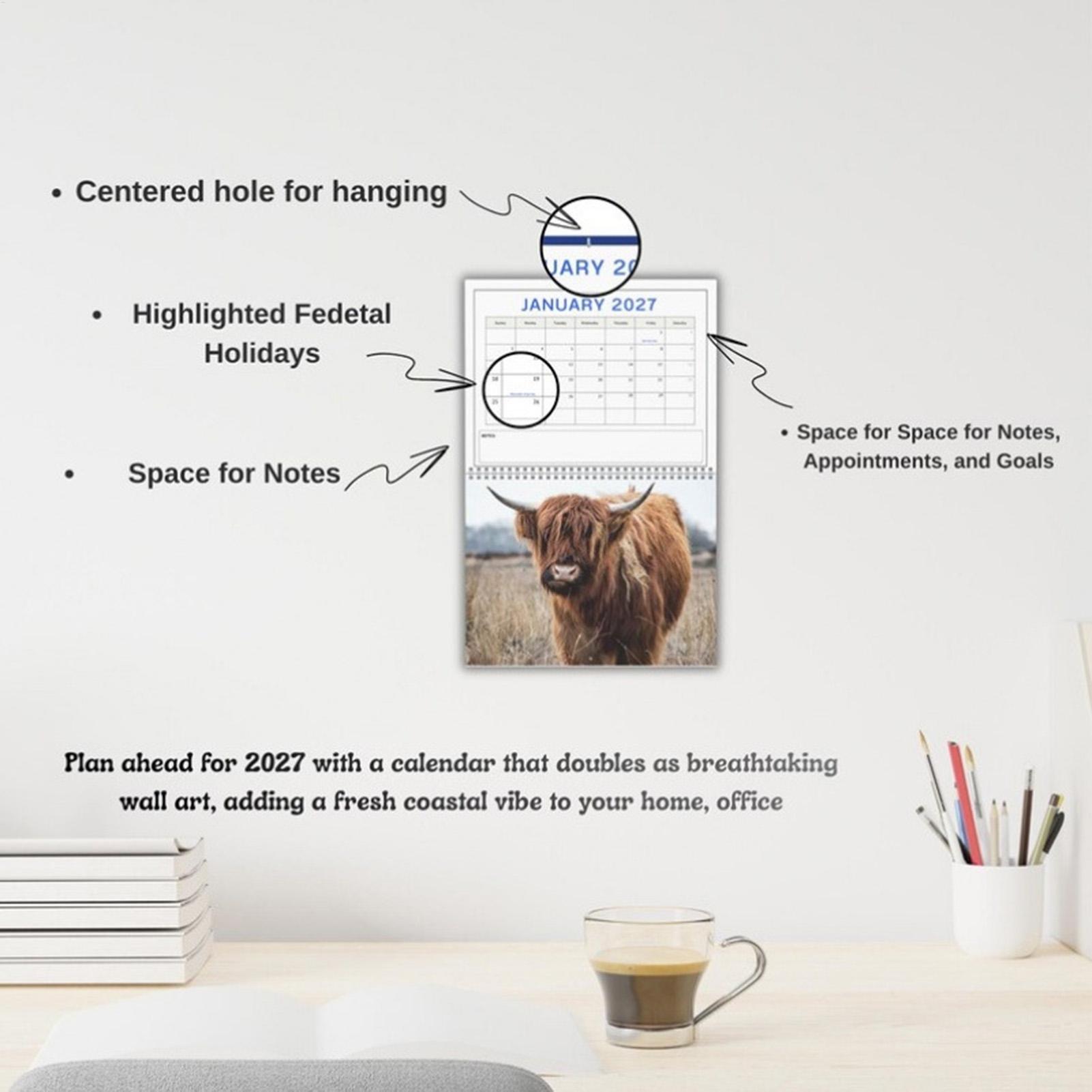 Calendrier mural 2027 avec vac - Home Office Wallpaper avis et prix