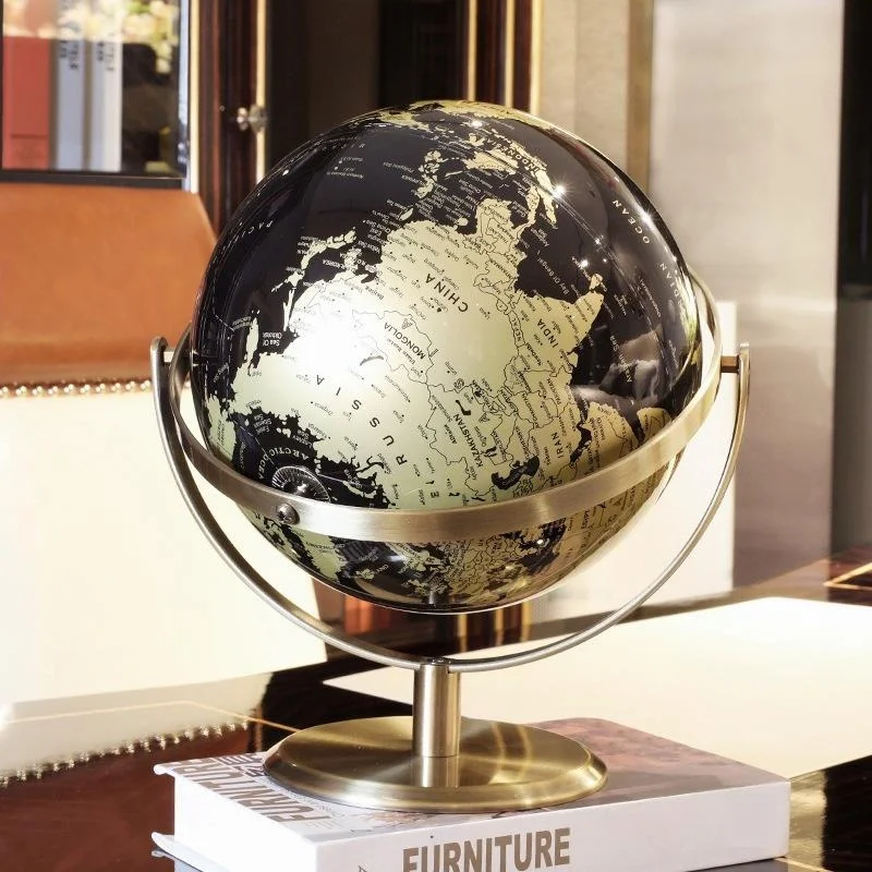 Globe rotatif noir et or de 14 - Home Office British avis et prix