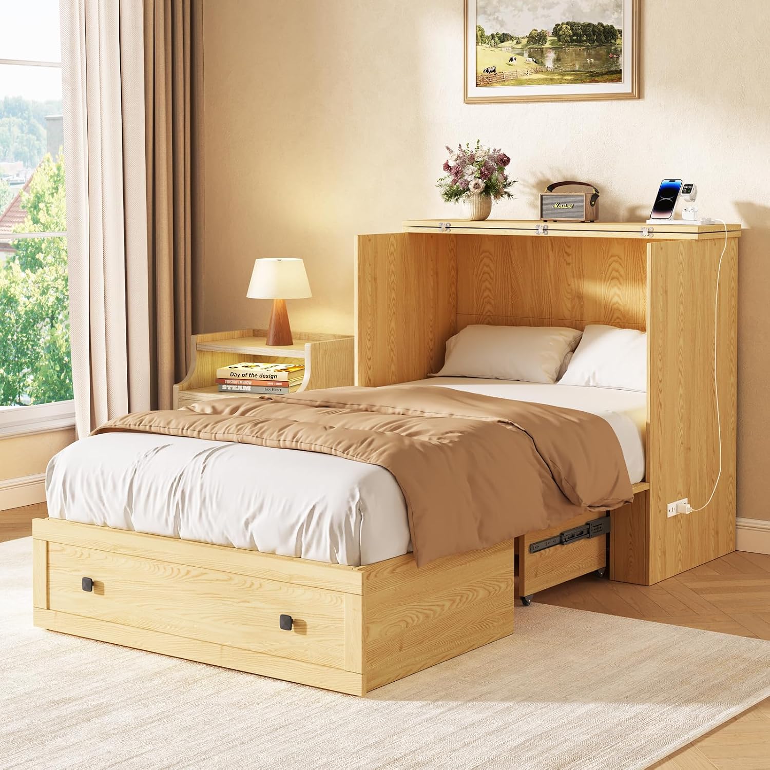 Lit escamotable Murphy gain de - Home Office Guest Room avis et prix