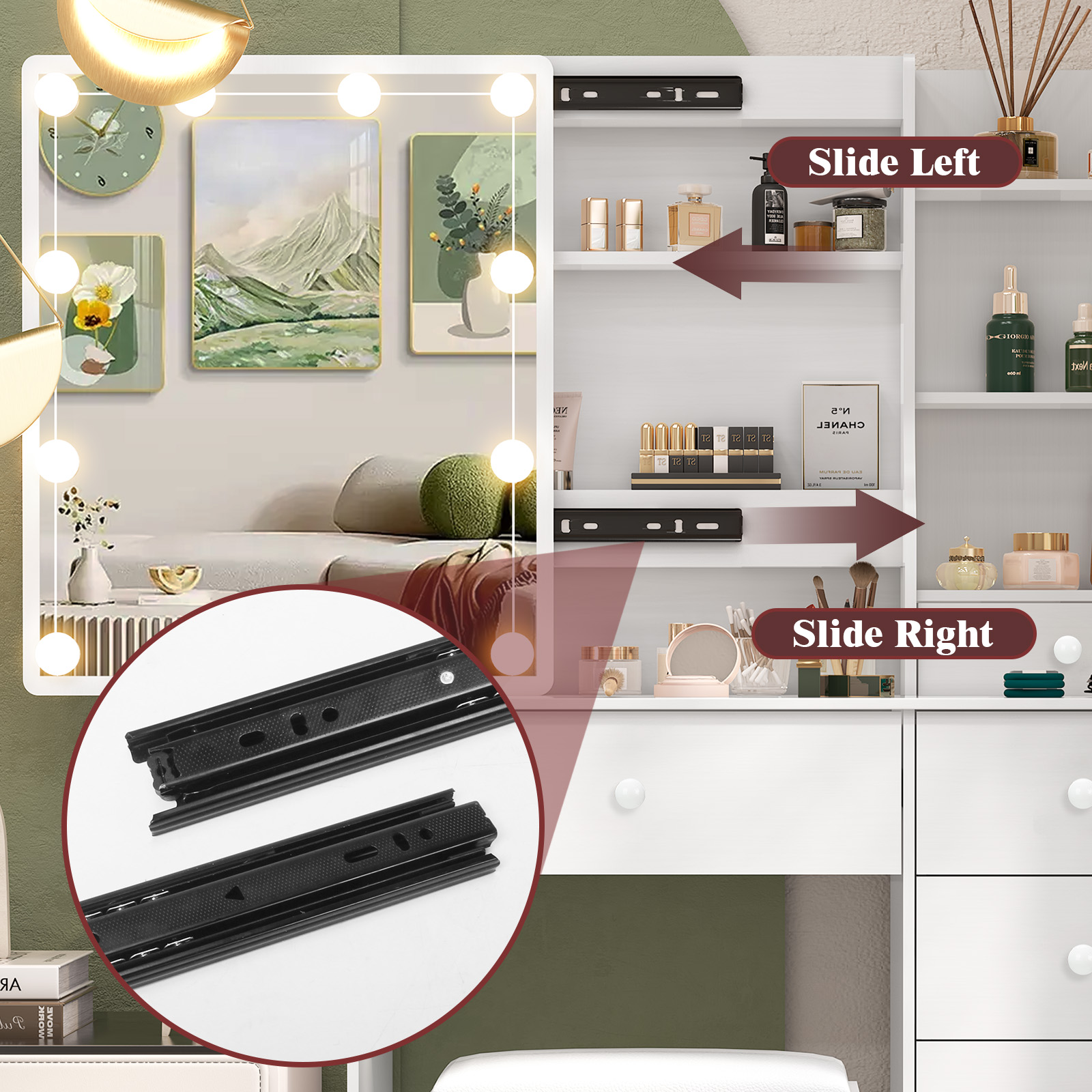 Ensemble coiffeuse moderne bla - Home Office Guest Room avis et prix