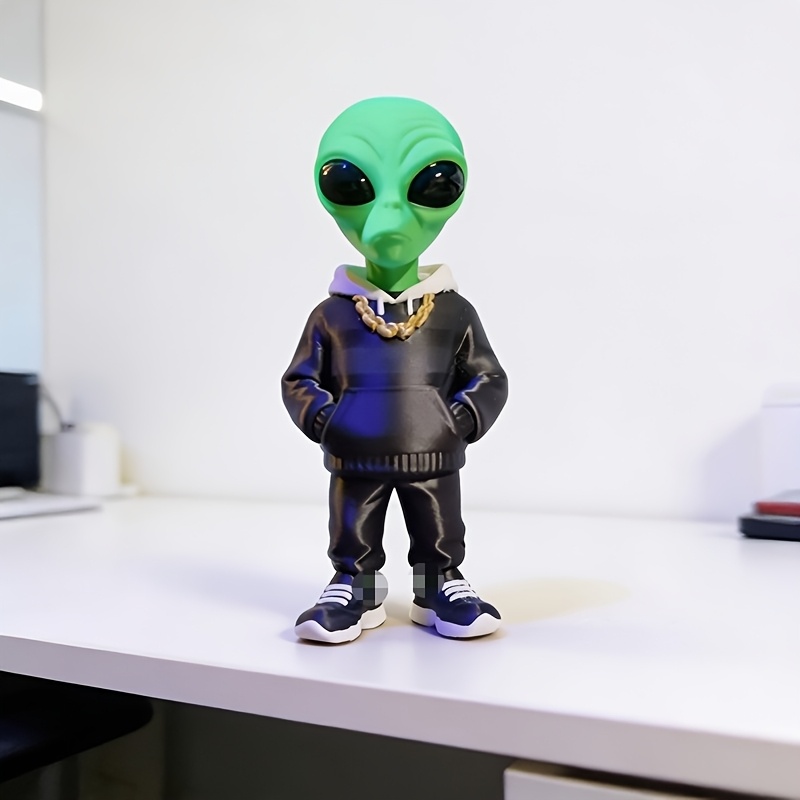 1 figurine d'alien verte avec  - Home Office Bookshelves avis et prix